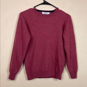 Lochmere Women’s Washable Cashmere Red Knit Comfy Cozy Crewneck Sweater